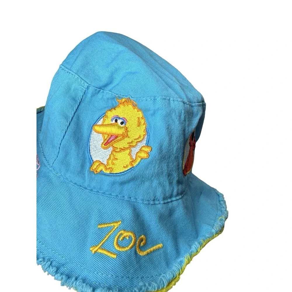 Vintage Sesame Place SeaWorld Busch Gardens Toddler Bucket Hat Cookie Monster